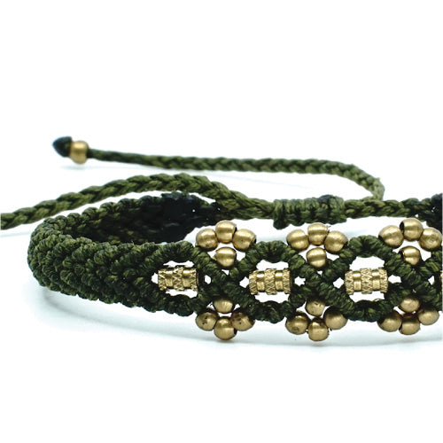 The Chaar Bracelet with Long Barrel Bead