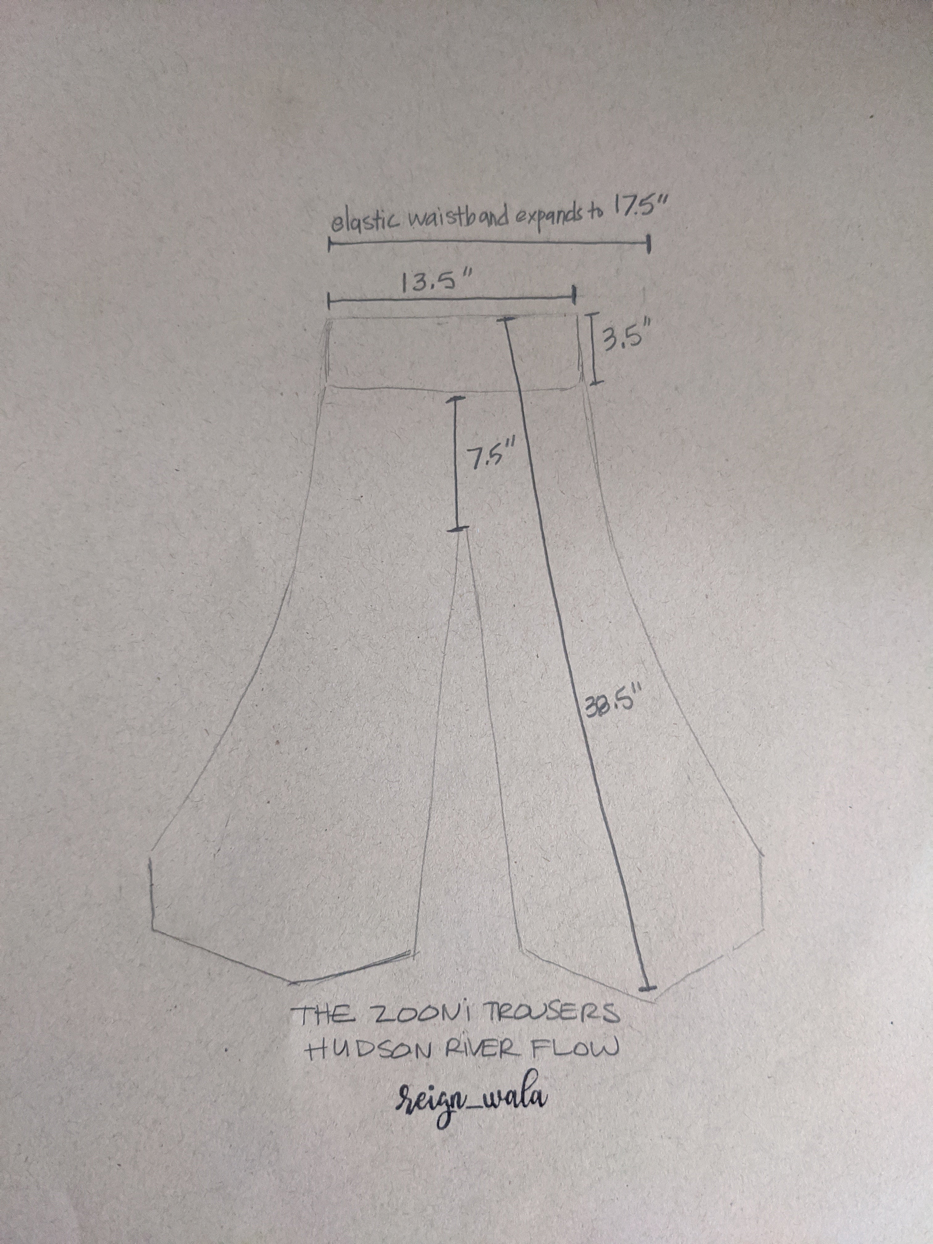 The Zooni Trousers #13A — Hudson River Flow