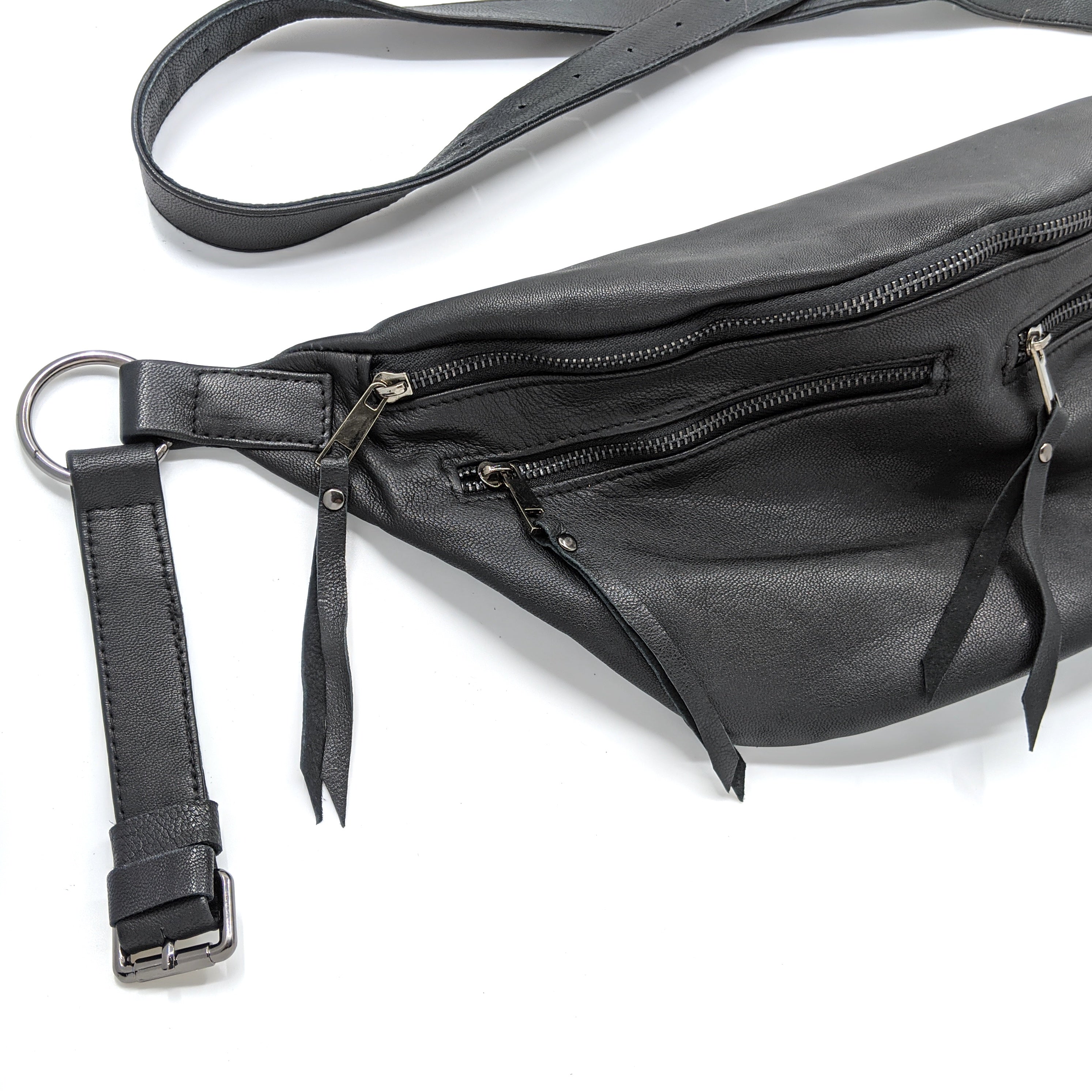 The Everywhere Bag — Black Leather with Gunmetal Hardware 2023