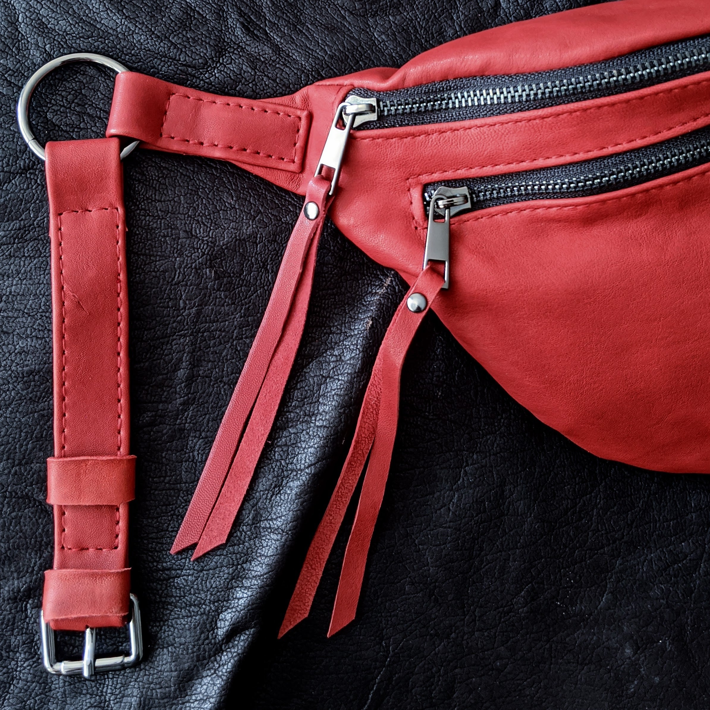 The Everywhere Bag — Red #3 with Gunmetal Hardware